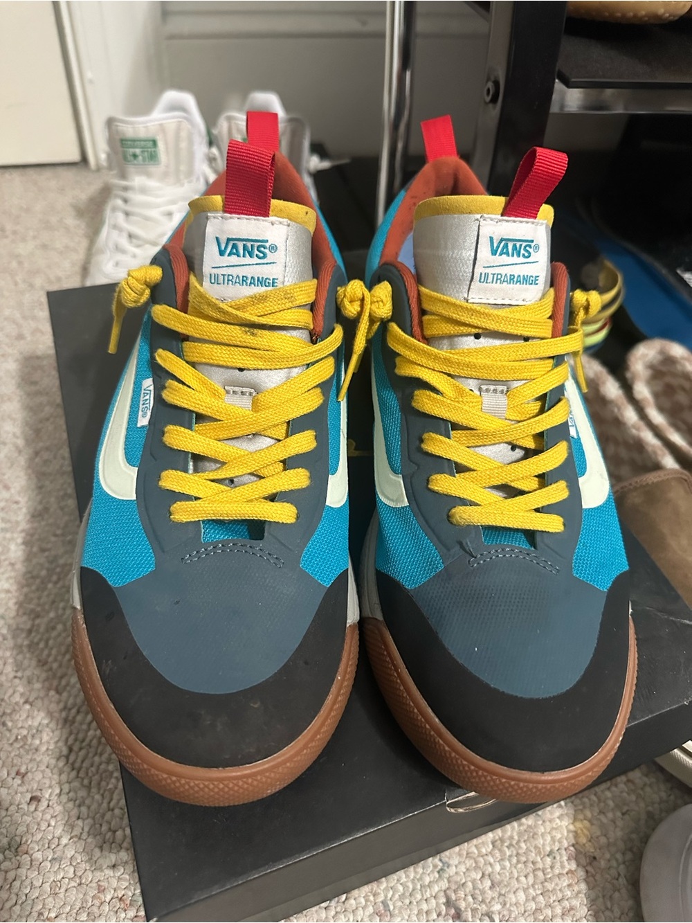 Vans Ultrarange Men’s Teal/Yellow/Red Low-Top Sneakers